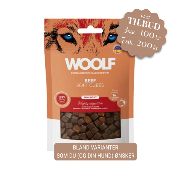 Woolf Soft Cubes Beef 100g