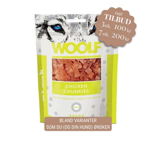 Woolf Chicken Chunkies 100g