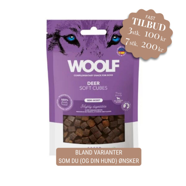 Woolf Soft Cubes Deer, 100g