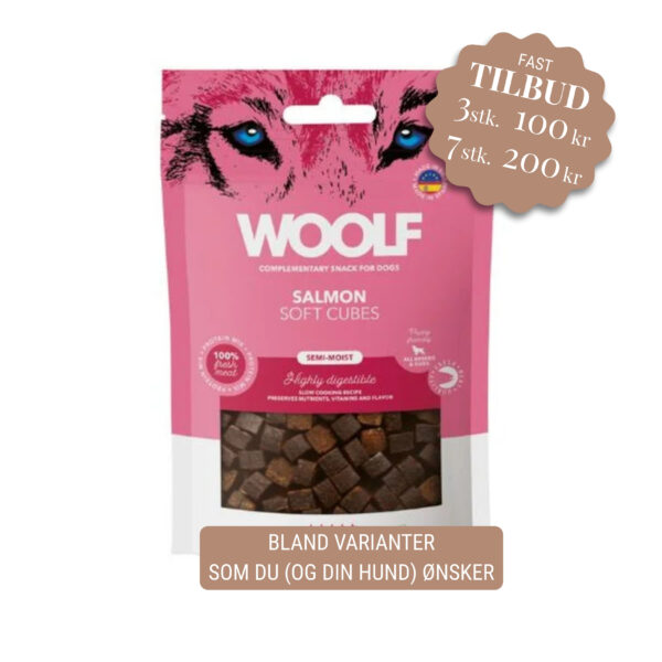 Woolf Soft Cubes Salmon 100g